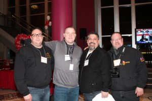 Caley Fieldhouse (Local 31 Recording Secretary), Mike Hennessy (Local 31 Business Representative), Tony Santavenere (Local 213 Business Representative), Ernie Borrelli (Local 213 Dispatcher)